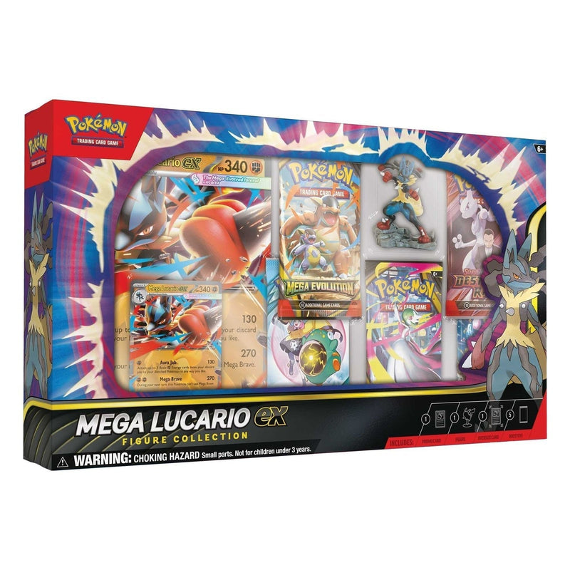 Pokémon TCG: Mega Lucario ex Figure Collection -  Sealed Case of 6