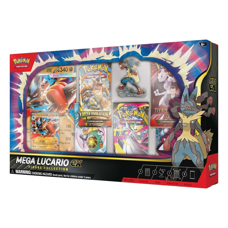 Pokémon TCG: Mega Lucario ex Figure Collection -  Sealed Case of 6